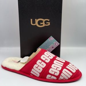 UGG SCUFF‎ GRAPHIC BAND SHEEPSKIN SLIP-ON SANDAL [1123737]